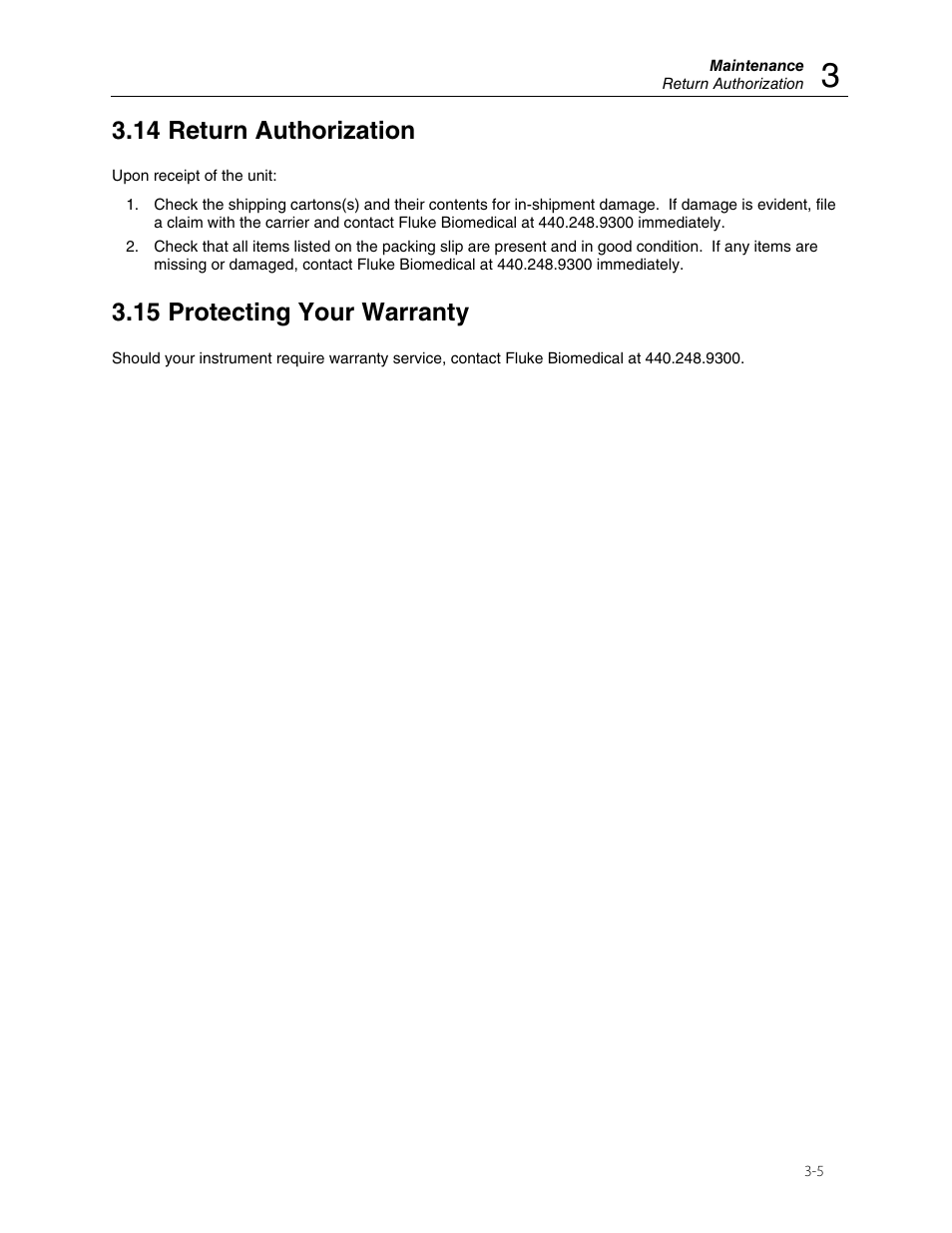 14 return authorization, 15 protecting your warranty | Fluke Biomedical 06-526 User Manual | Page 25 / 26