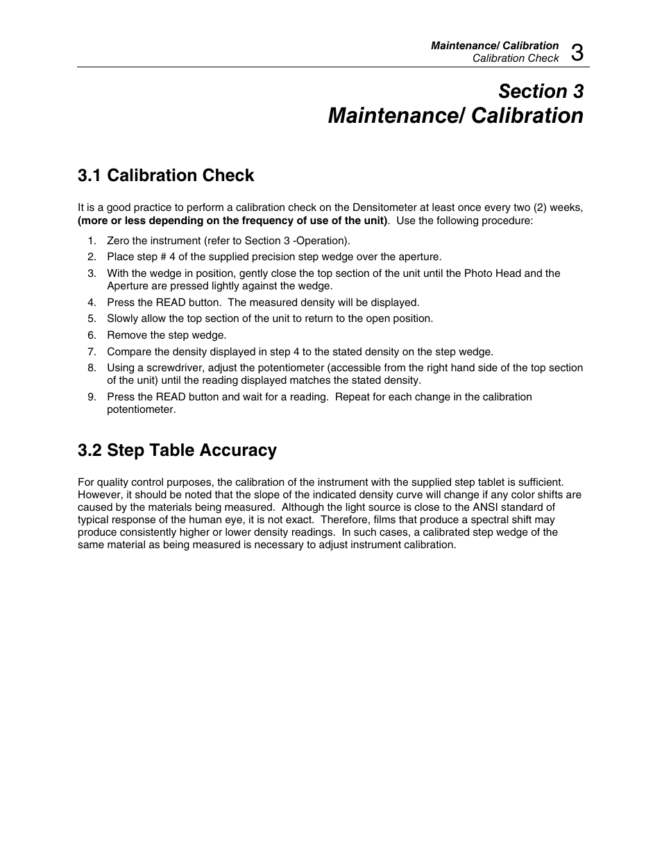 Maintenance/ calibration, 1 calibration check, 2 step table accuracy | Fluke Biomedical 07-443 User Manual | Page 11 / 14