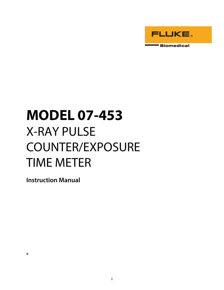 Fluke Biomedical 07-453 User Manual | 24 pages