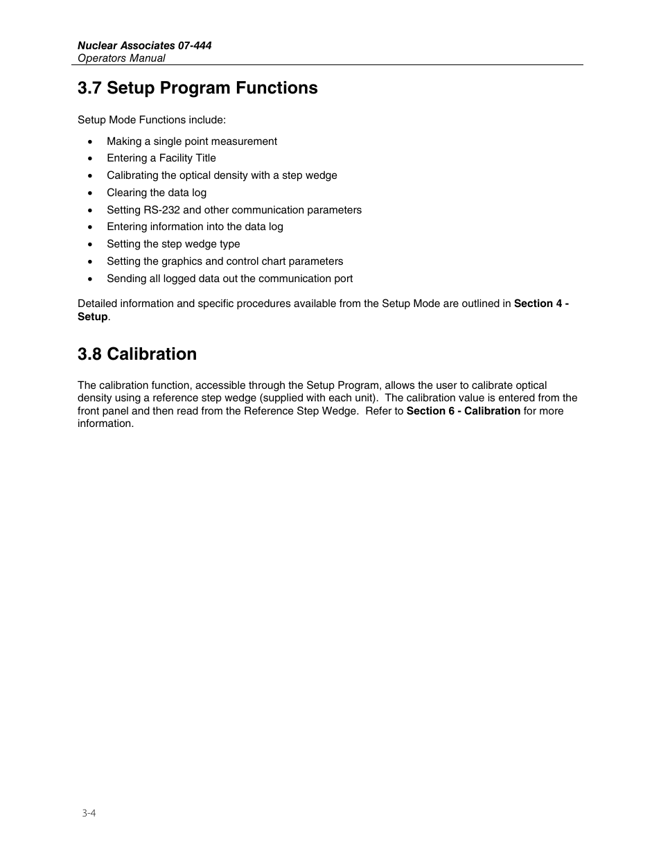 7 setup program functions, 8 calibration | Fluke Biomedical 07-444 User Manual | Page 14 / 46