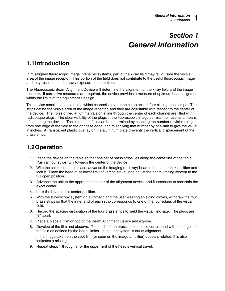 General information, 1 introduction, 2 operation | Fluke Biomedical 07-600 User Manual | Page 5 / 6