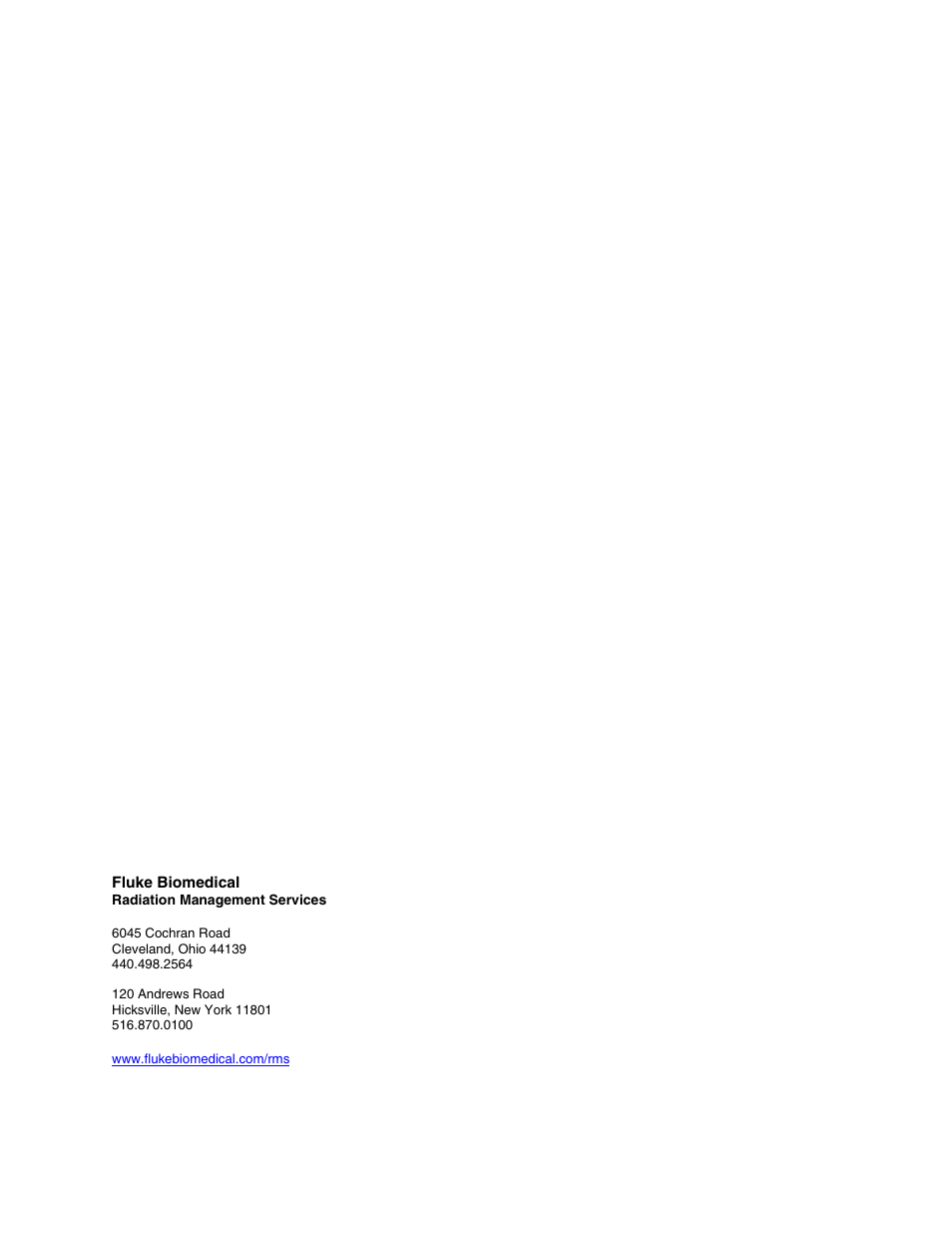Fluke Biomedical 18-201 User Manual | Page 8 / 8