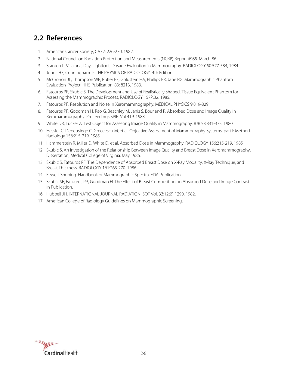 2 references | Fluke Biomedical 18-222 User Manual | Page 16 / 18