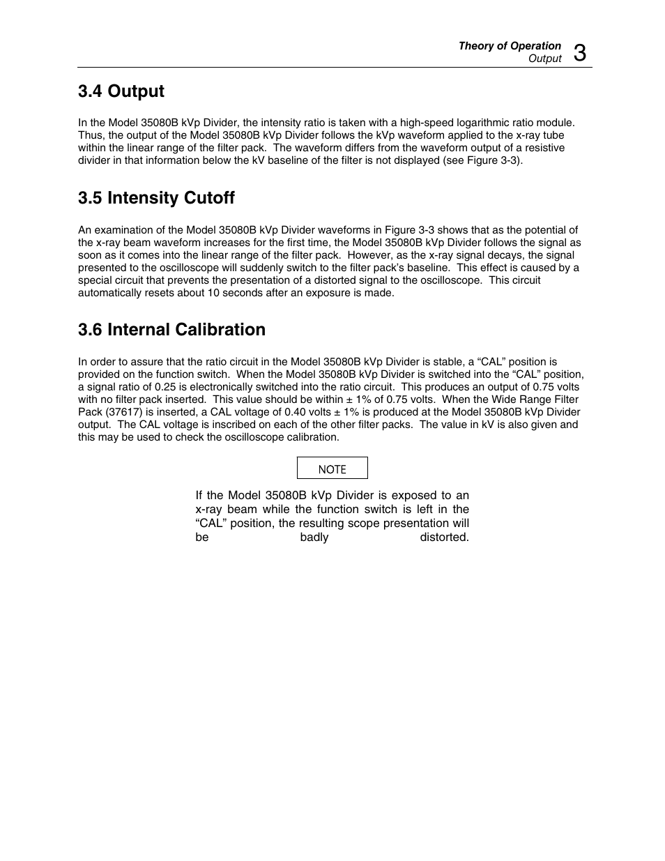 4 output, 5 intensity cutoff, 6 internal calibration | Fluke Biomedical 35080B User Manual | Page 19 / 70