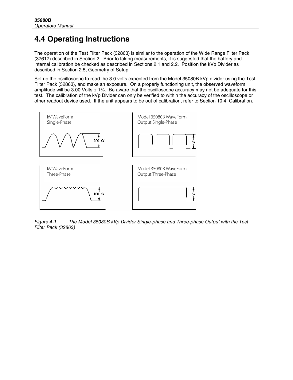 4 operating instructions | Fluke Biomedical 35080B User Manual | Page 22 / 70