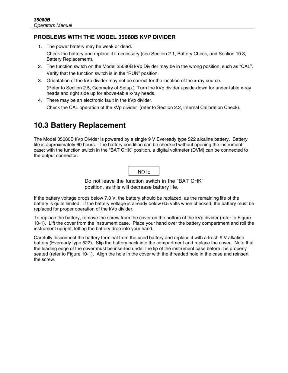 3 battery replacement | Fluke Biomedical 35080B User Manual | Page 50 / 70