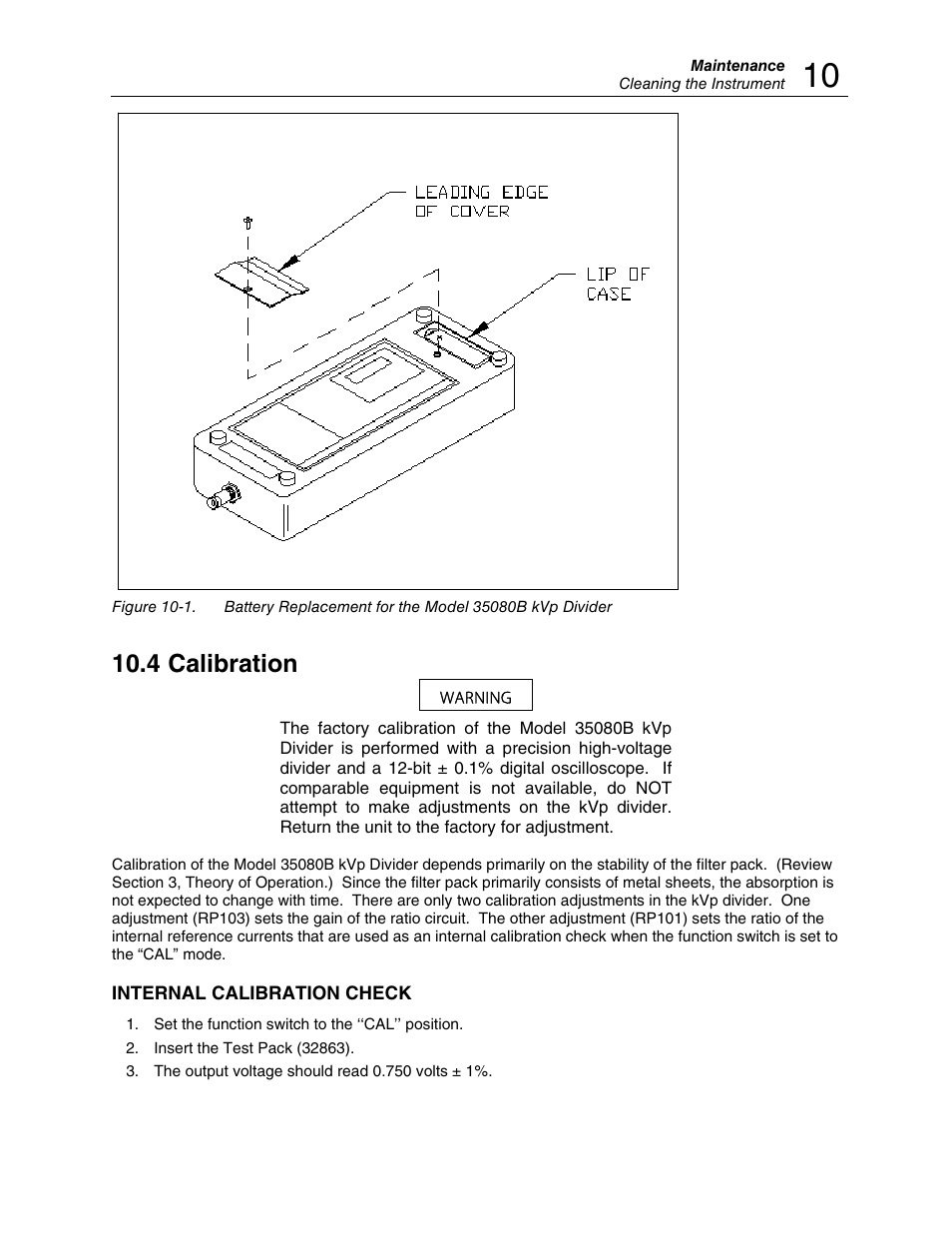 4 calibration | Fluke Biomedical 35080B User Manual | Page 51 / 70