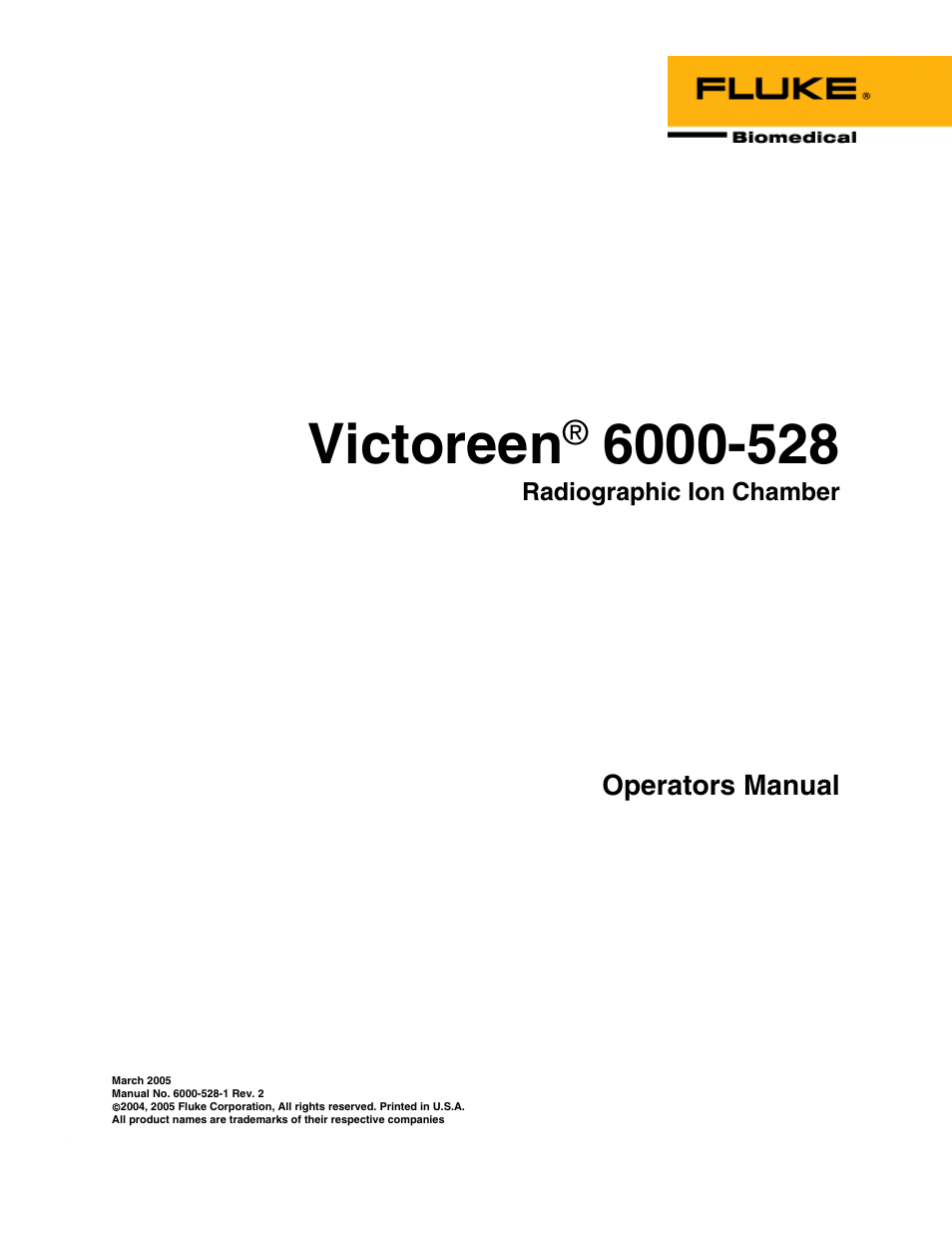 Fluke Biomedical 6000-528 User Manual | 18 pages