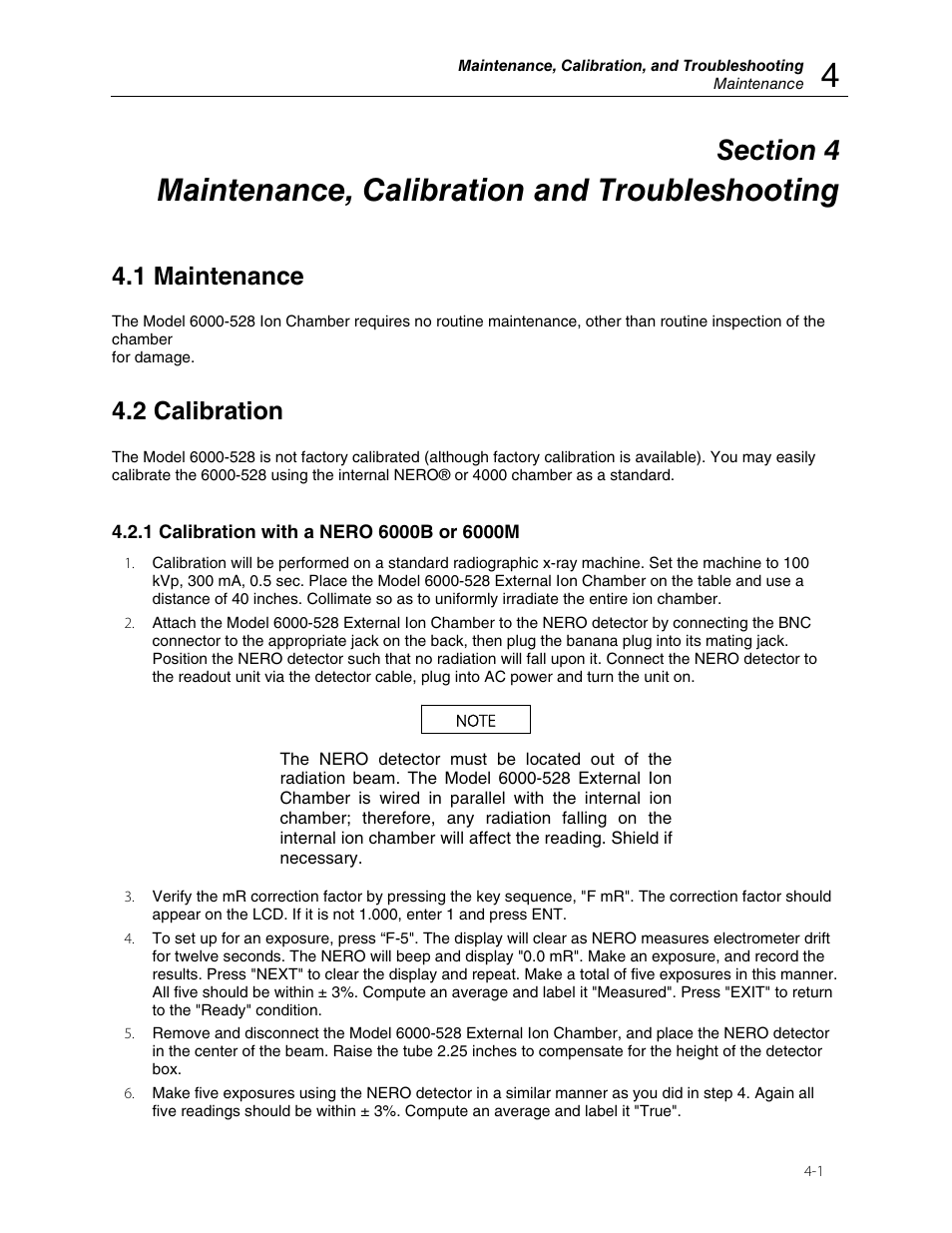 Maintenance, calibration and troubleshooting, 1 maintenance, 2 calibration | Fluke Biomedical 6000-528 User Manual | Page 13 / 18