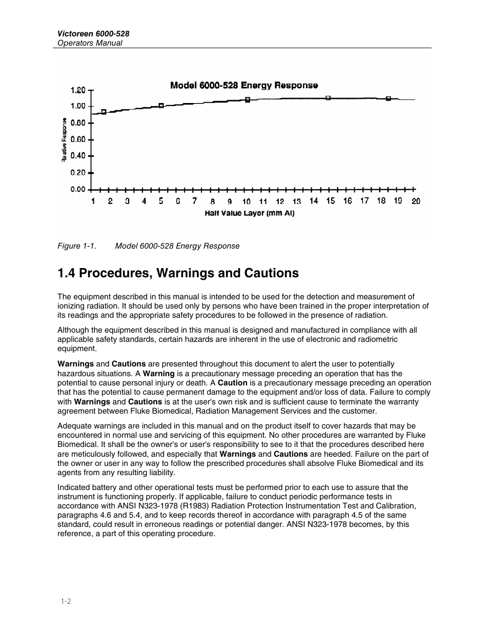 4 procedures, warnings and cautions | Fluke Biomedical 6000-528 User Manual | Page 6 / 18