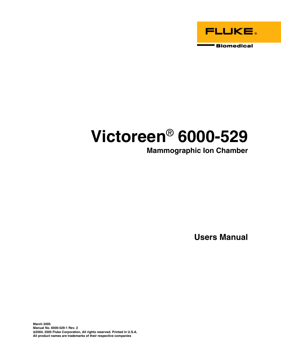 Fluke Biomedical 6000-529 User Manual | 16 pages