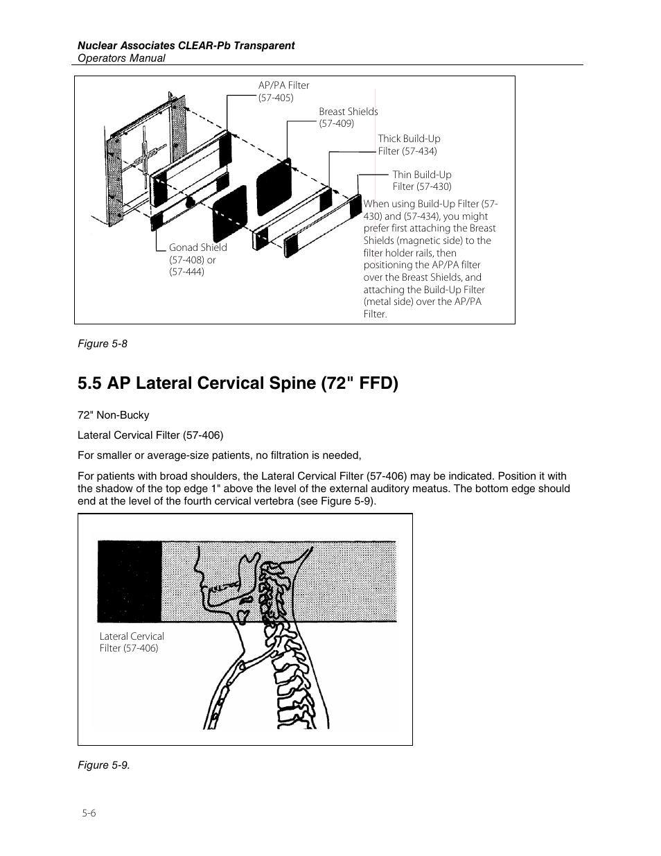 5 ap lateral cervical spine (72" ffd) | Fluke Biomedical 57-402 User Manual | Page 20 / 32