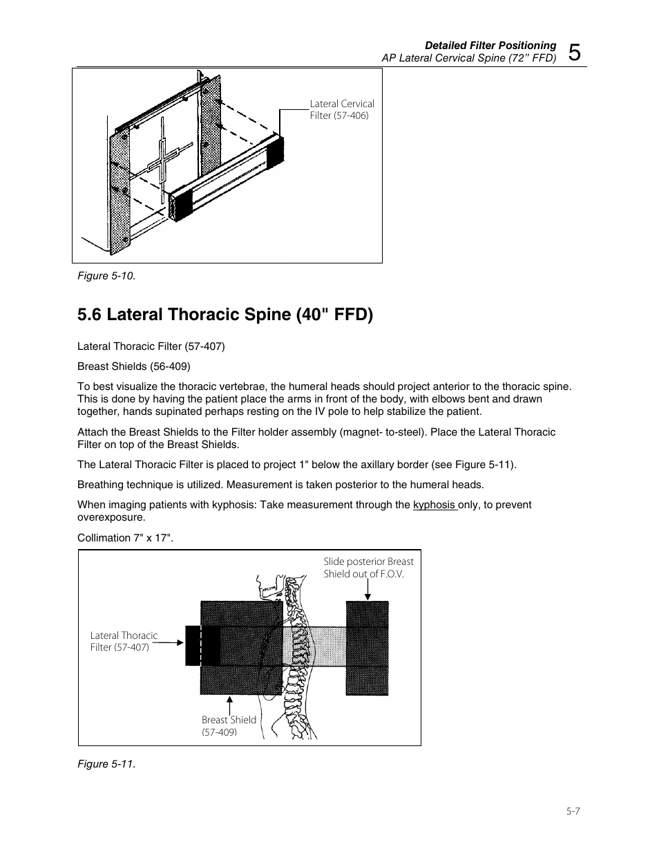 6 lateral thoracic spine (40" ffd) | Fluke Biomedical 57-402 User Manual | Page 21 / 32