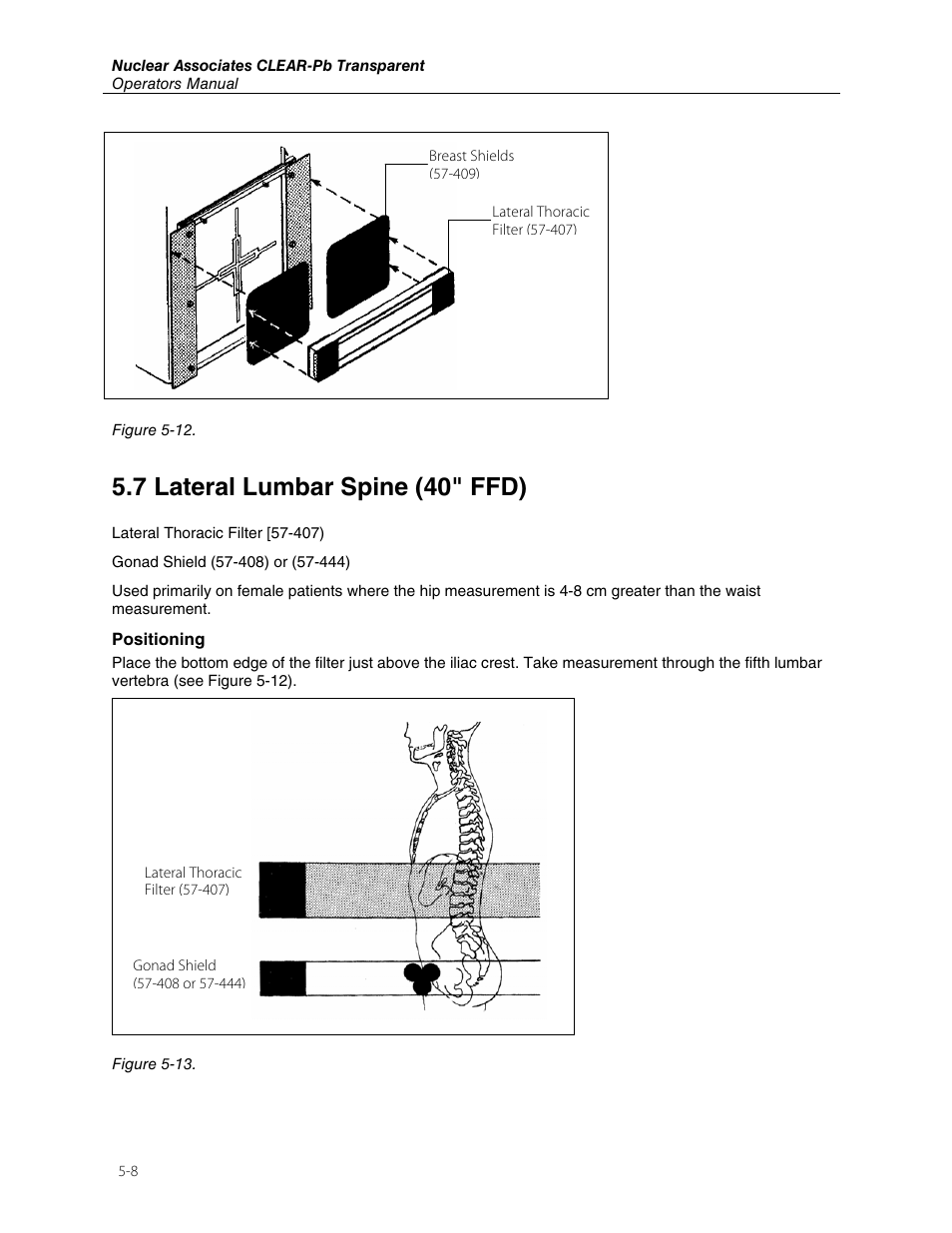 7 lateral lumbar spine (40" ffd) | Fluke Biomedical 57-402 User Manual | Page 22 / 32
