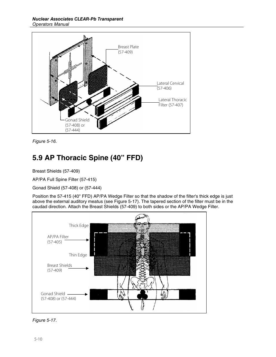9 ap thoracic spine (40” ffd) | Fluke Biomedical 57-402 User Manual | Page 24 / 32