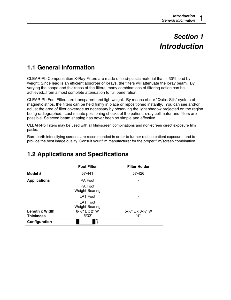 Introduction, 1 general information, 2 applications and specifications | Fluke Biomedical 57-441 User Manual | Page 5 / 12