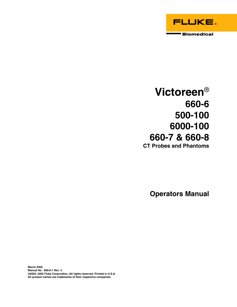 Fluke Biomedical 660-6 User Manual | 22 pages