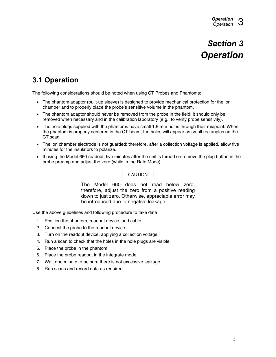 Operation, 1 operation | Fluke Biomedical 660-6 User Manual | Page 13 / 22