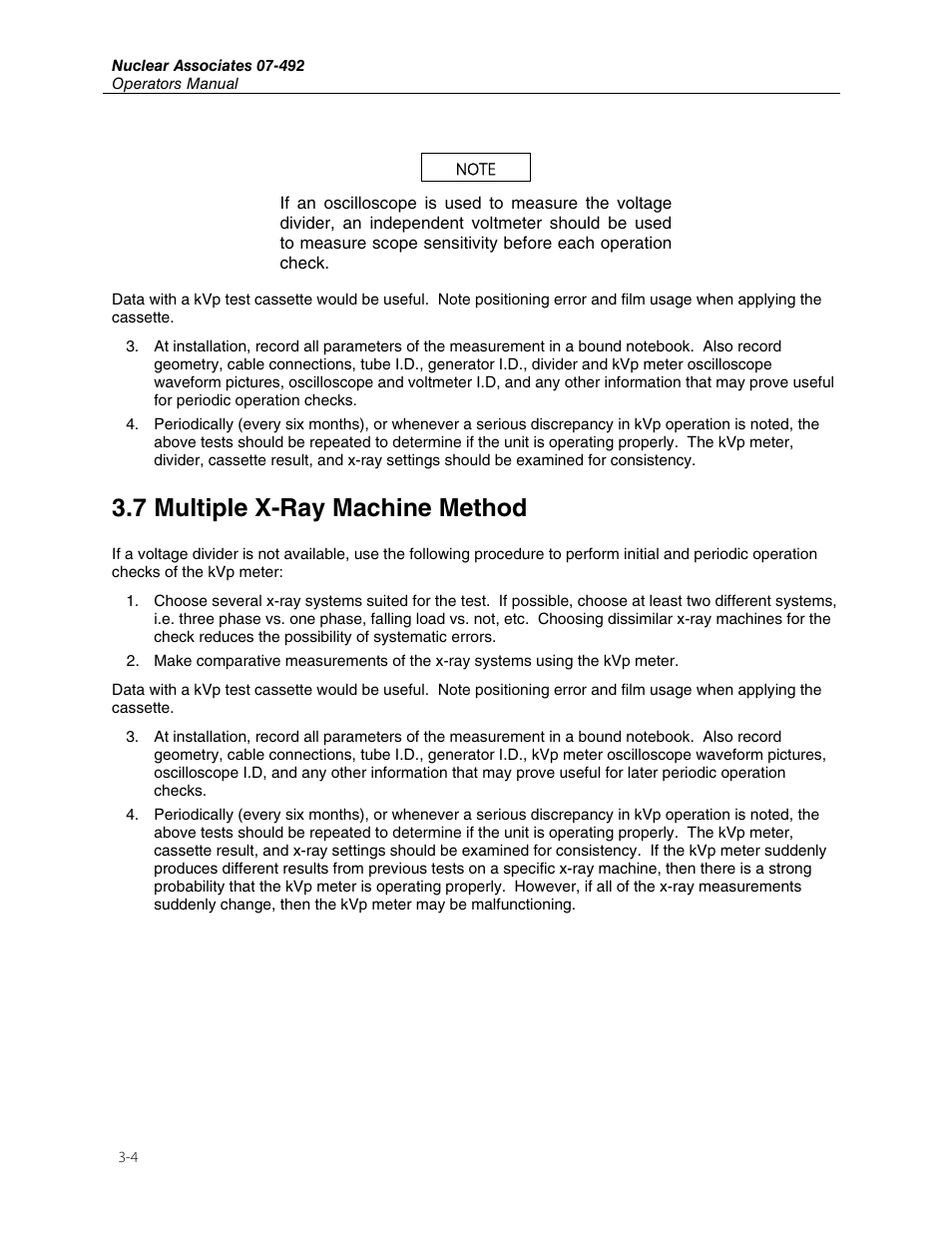 7 multiple x-ray machine method | Fluke Biomedical 07-492 User Manual | Page 14 / 20