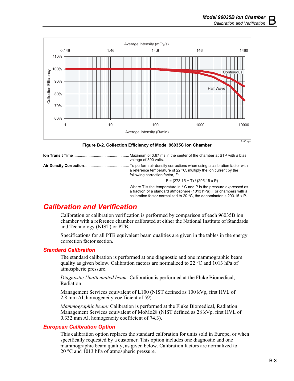Calibration and verification, Standard calibration, European calibration option | Fluke Biomedical TNT 12000 User Manual | Page 105 / 138