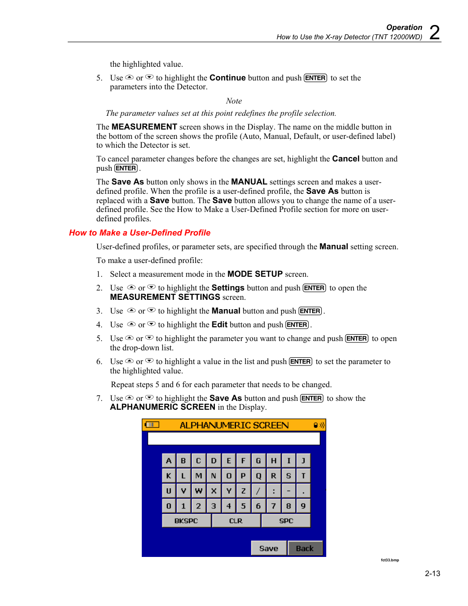 How to make a user-defined profile | Fluke Biomedical TNT 12000 User Manual | Page 41 / 138