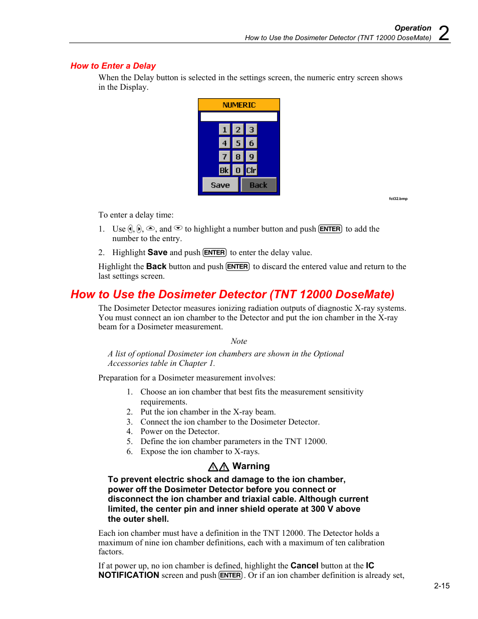 How to enter a delay | Fluke Biomedical TNT 12000 User Manual | Page 43 / 138