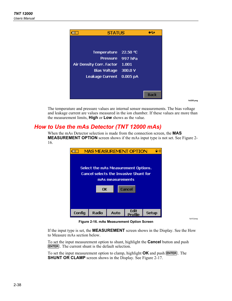 How to use the mas detector (tnt 12000 mas) | Fluke Biomedical TNT 12000 User Manual | Page 66 / 138