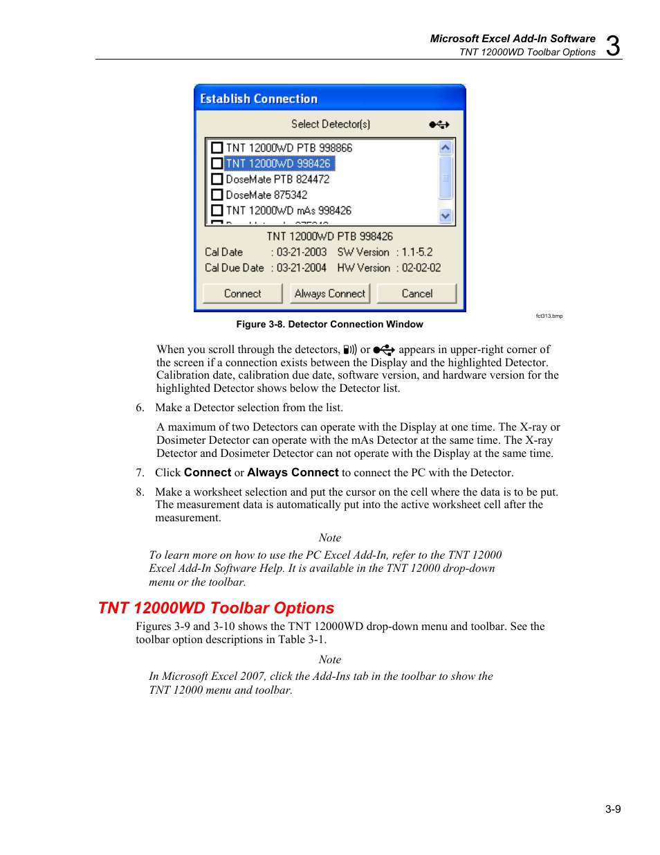 Tnt 12000wd toolbar options | Fluke Biomedical TNT 12000 User Manual | Page 85 / 138