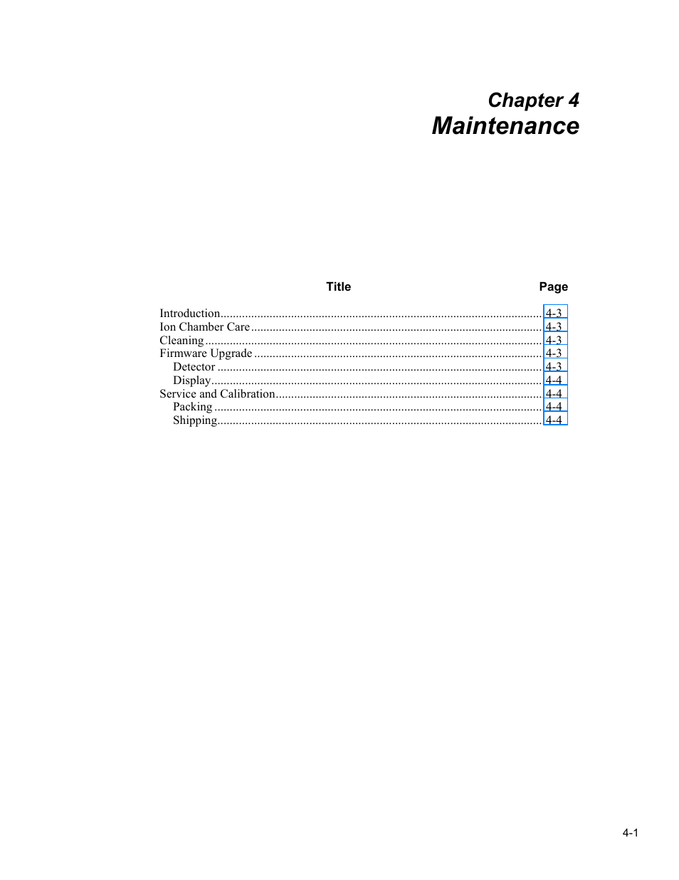 Maintenance, Chapter 4 | Fluke Biomedical TNT 12000 User Manual | Page 91 / 138