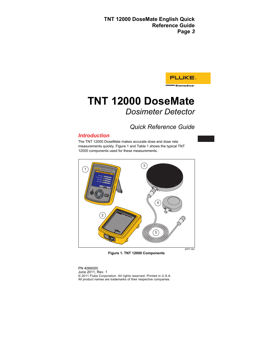 Fluke Biomedical TNT 12000 DoseMate User Manual | 8 pages