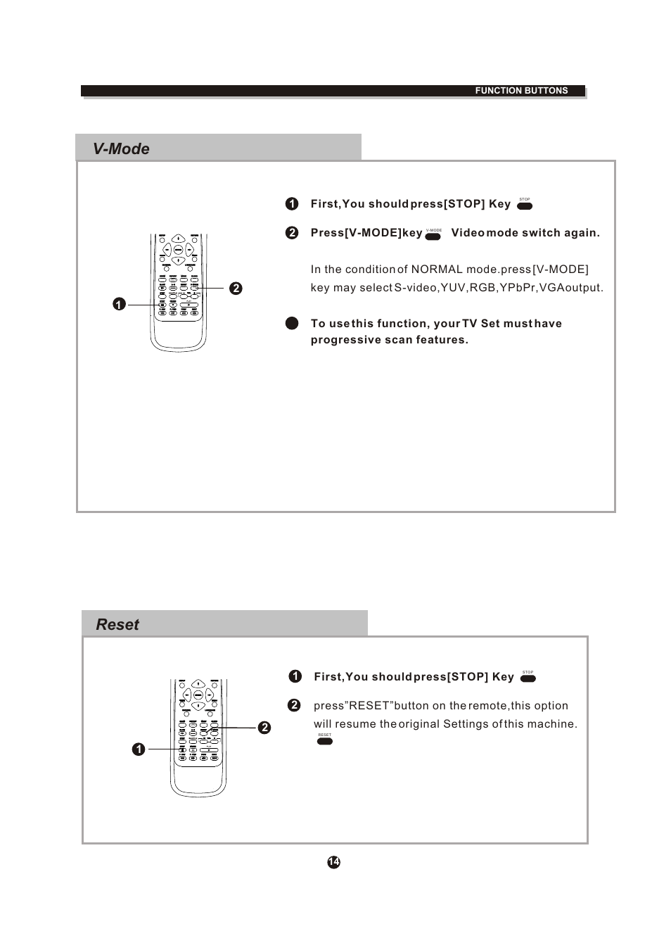 Т³гж 18, V-mode, Reset | Curtis DVD DVD1072 User Manual | Page 18 / 31