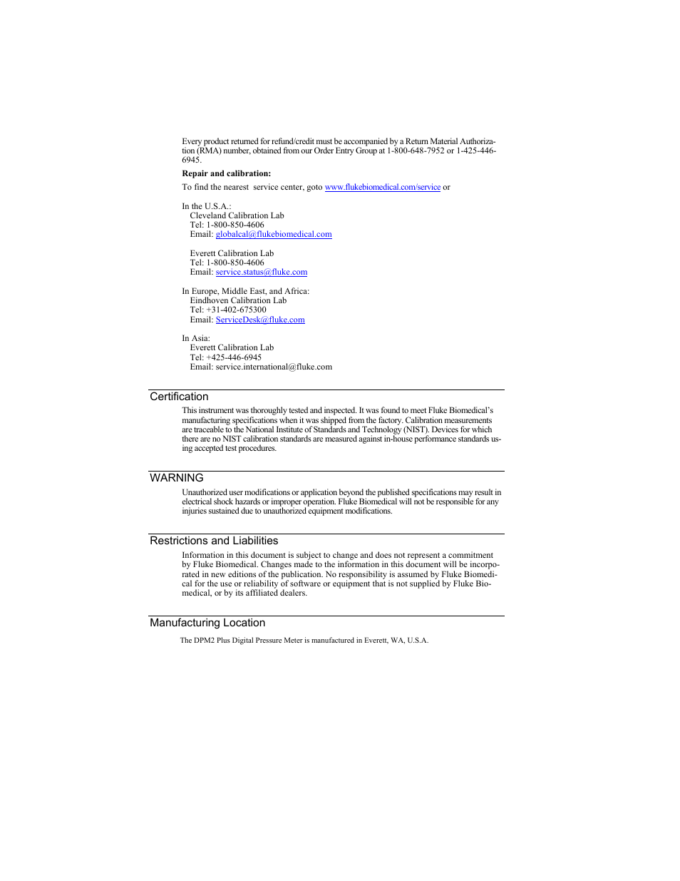 Fluke Biomedical DPM2 Plus User Manual | Page 4 / 18