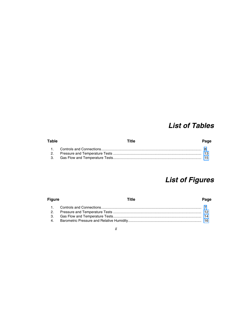 List of tables, List of figures | Fluke Biomedical DPM4 User Manual | Page 8 / 24