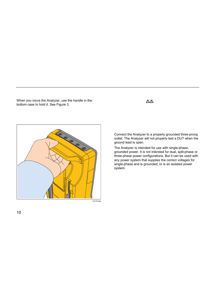 How to hold the product, Connecting to line power | Fluke Biomedical ESA612 User Manual | Page 24 / 88