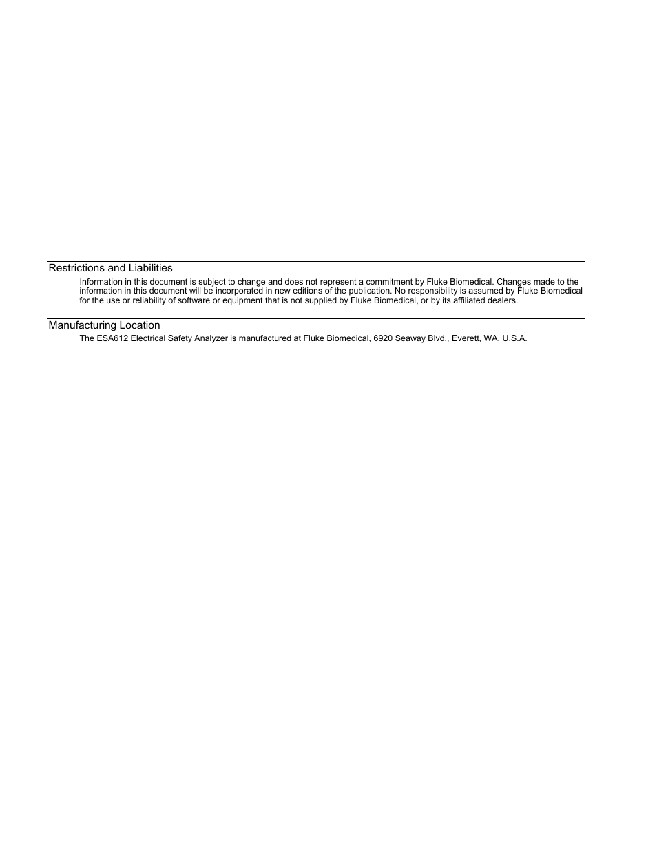 Fluke Biomedical ESA612 User Manual | Page 6 / 88