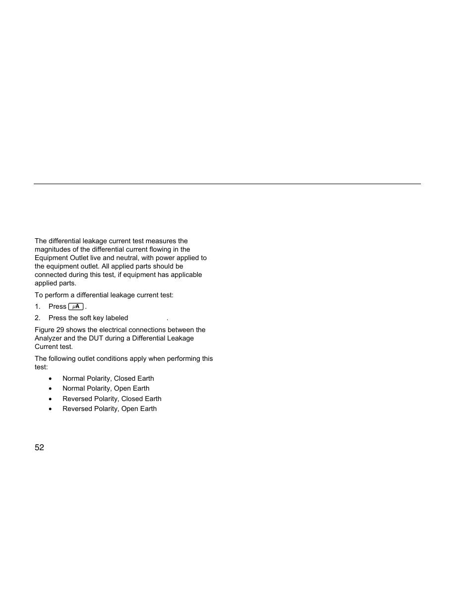 Performing a differential leakage current test | Fluke Biomedical ESA612 User Manual | Page 66 / 88