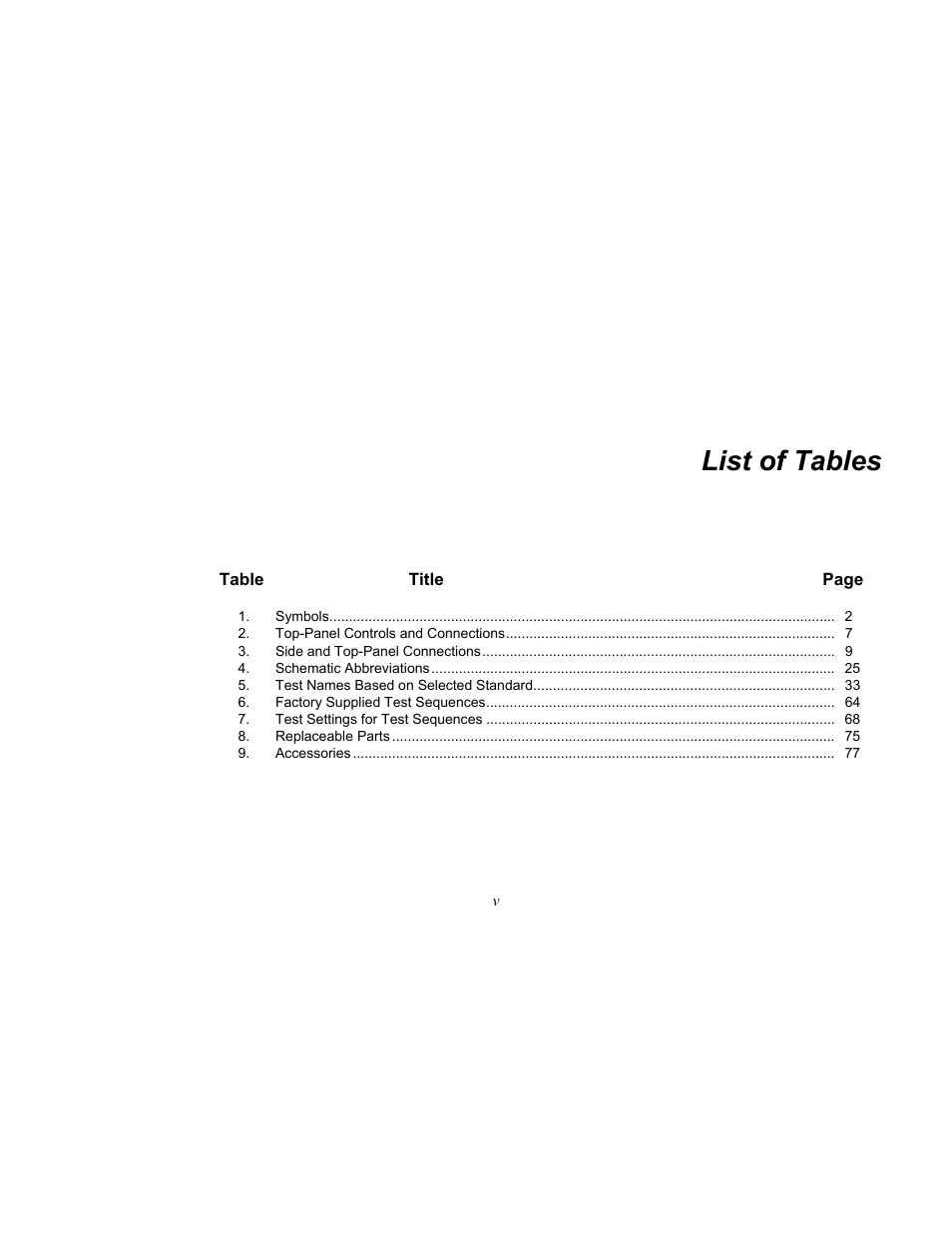 List of tables | Fluke Biomedical ESA615 User Manual | Page 11 / 96