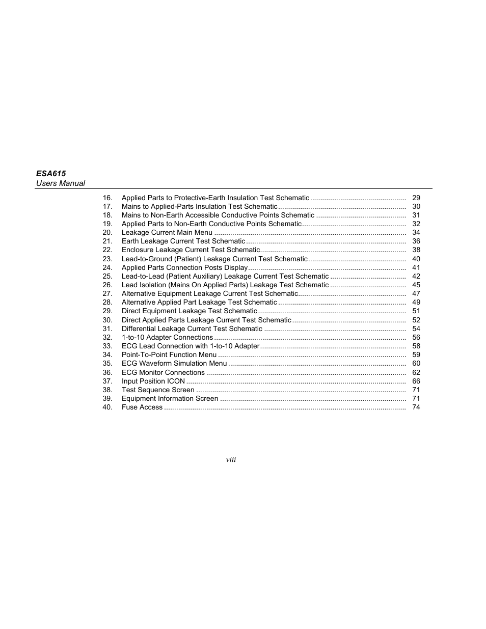 Fluke Biomedical ESA615 User Manual | Page 14 / 96