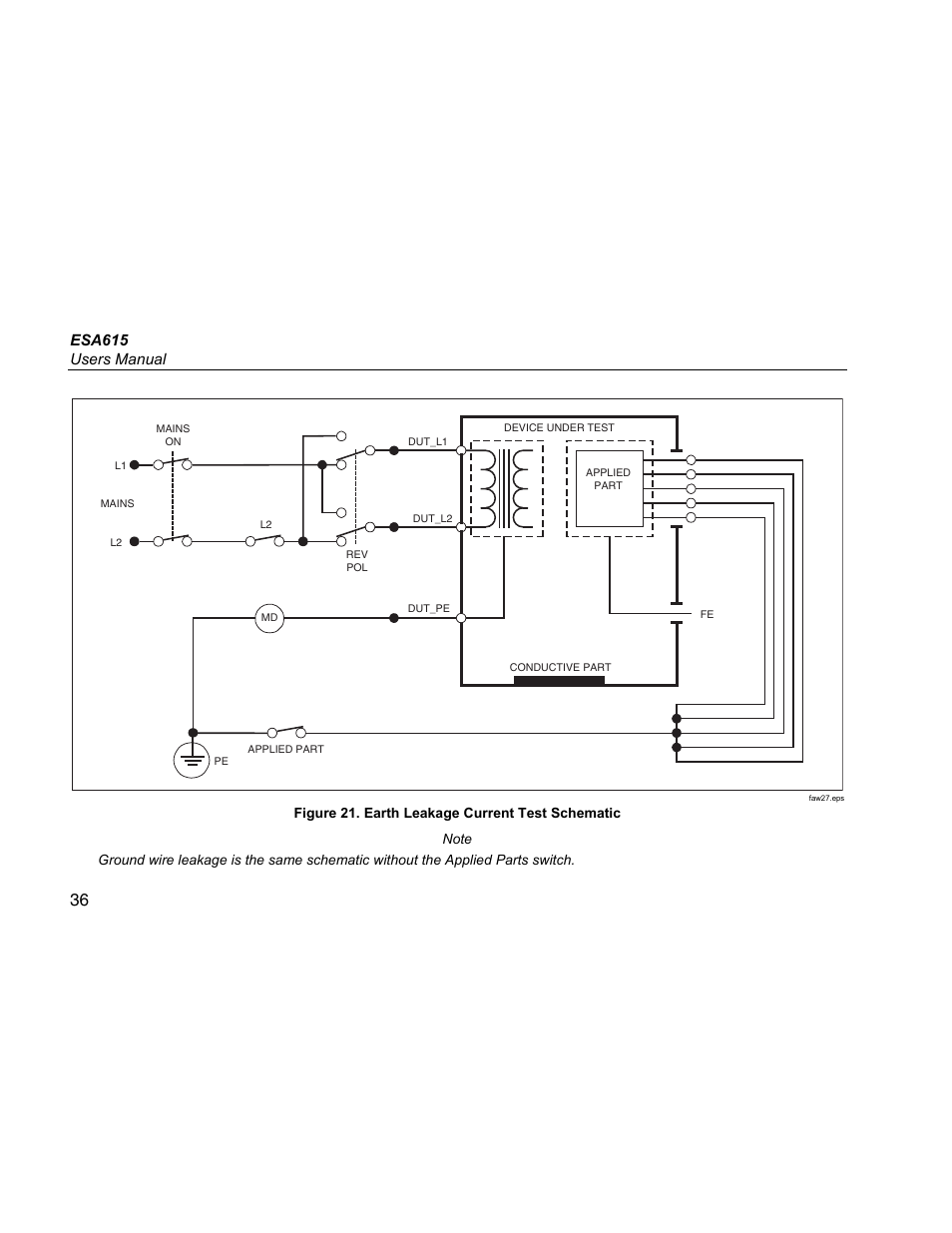 Esa615 users manual | Fluke Biomedical ESA615 User Manual | Page 50 / 96