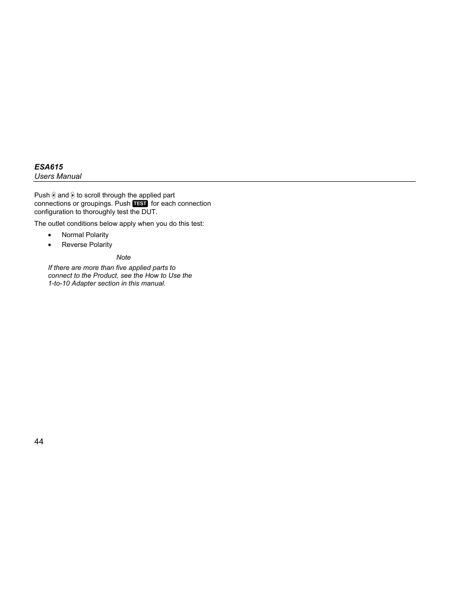 Fluke Biomedical ESA615 User Manual | Page 58 / 96