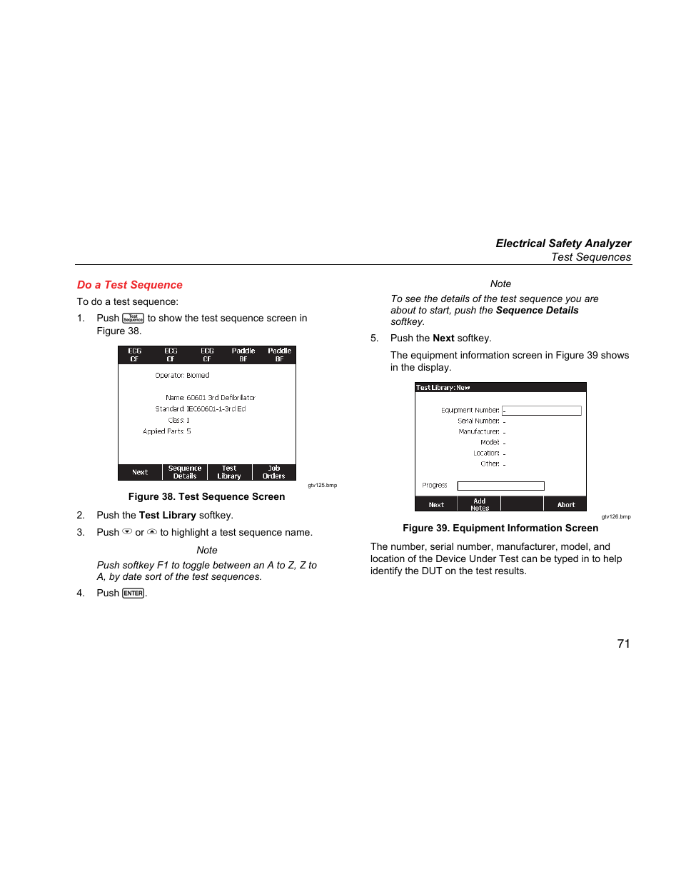 Do a test sequence | Fluke Biomedical ESA615 User Manual | Page 85 / 96