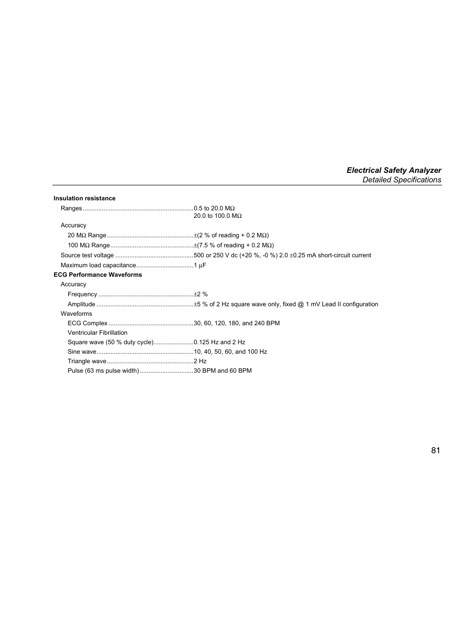Fluke Biomedical ESA615 User Manual | Page 95 / 96
