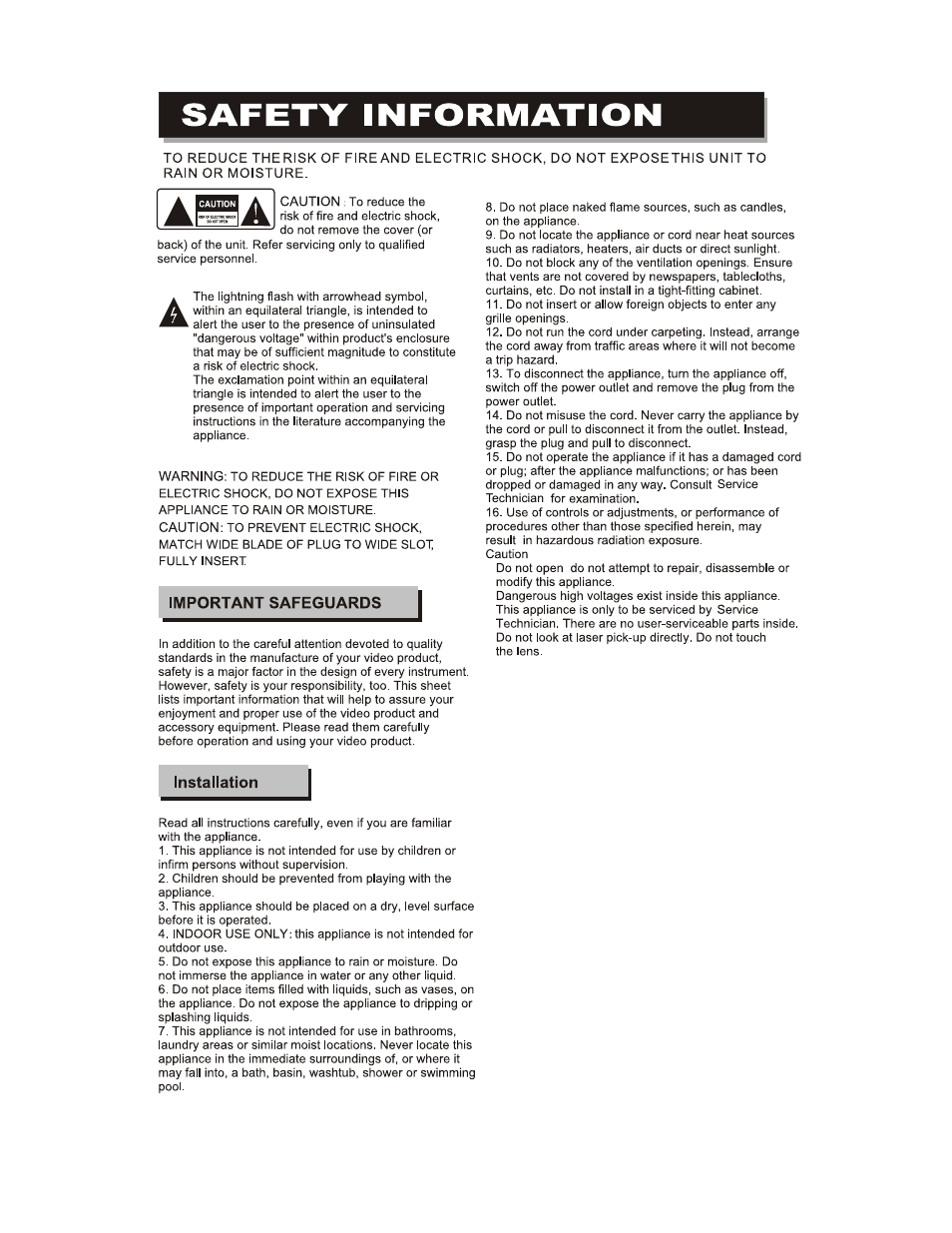 Curtis DVD1098C User Manual | Page 2 / 29