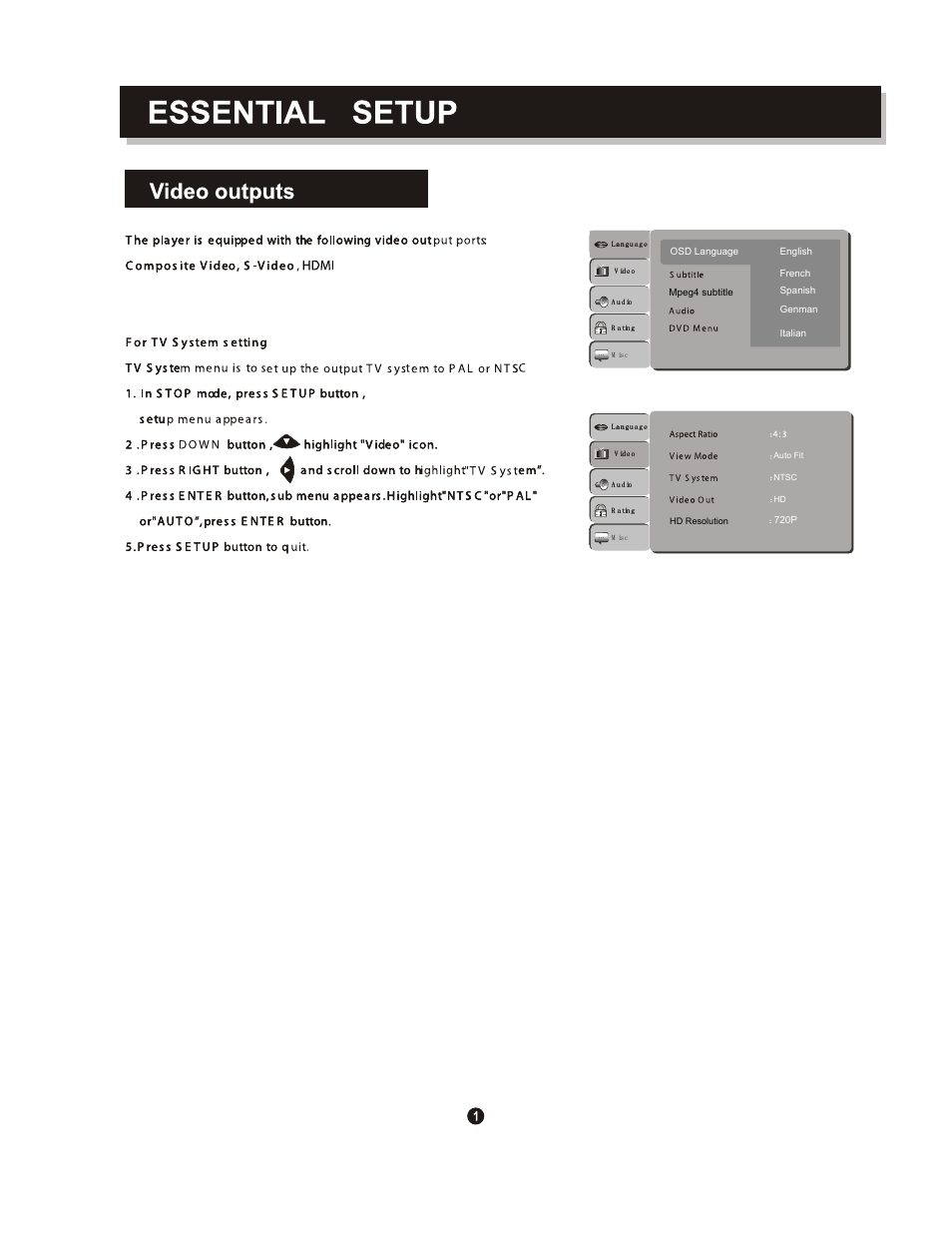 Curtis DVD1098B User Manual | Page 5 / 29