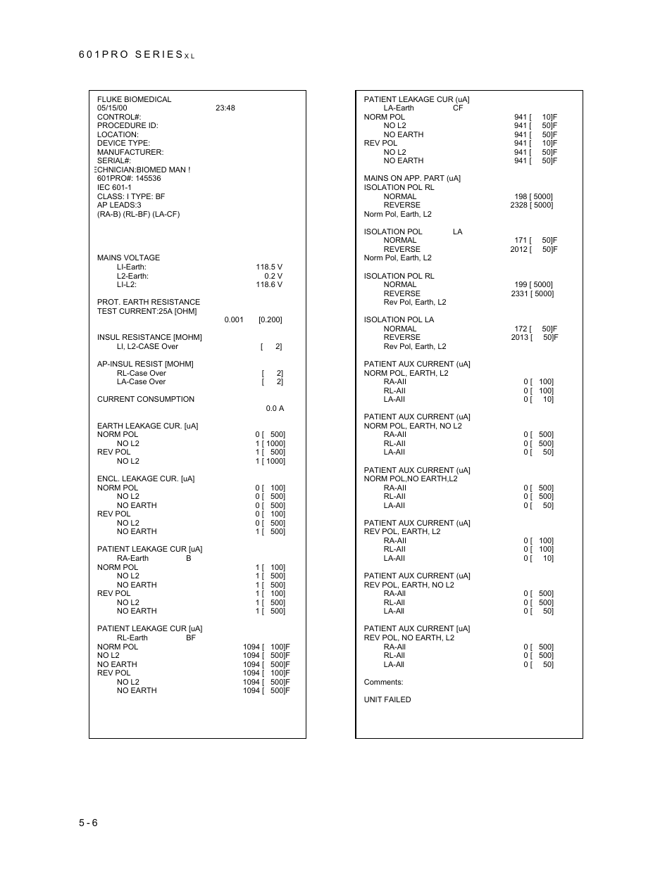 Fluke Biomedical 601PRO XL User Manual | Page 100 / 186
