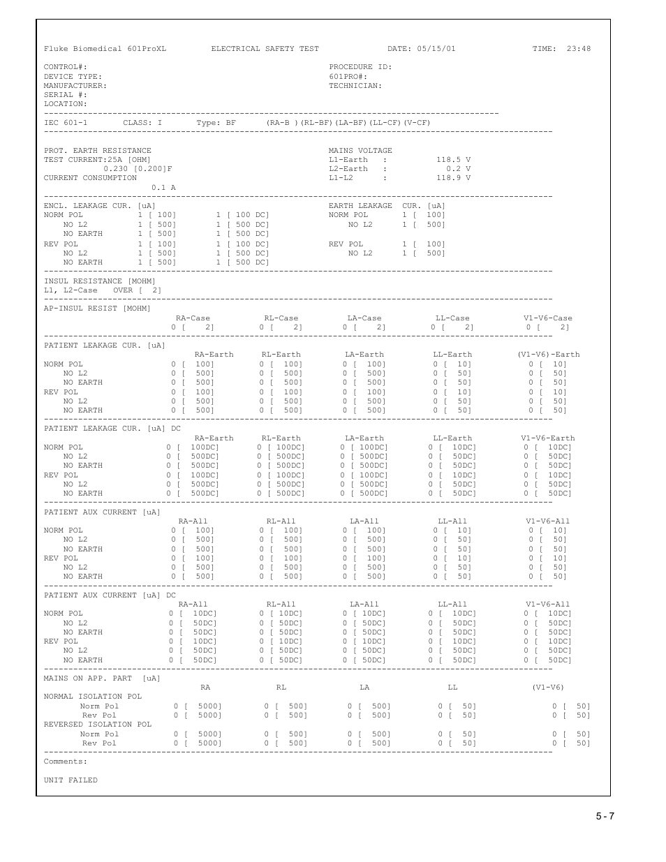 Fluke Biomedical 601PRO XL User Manual | Page 101 / 186