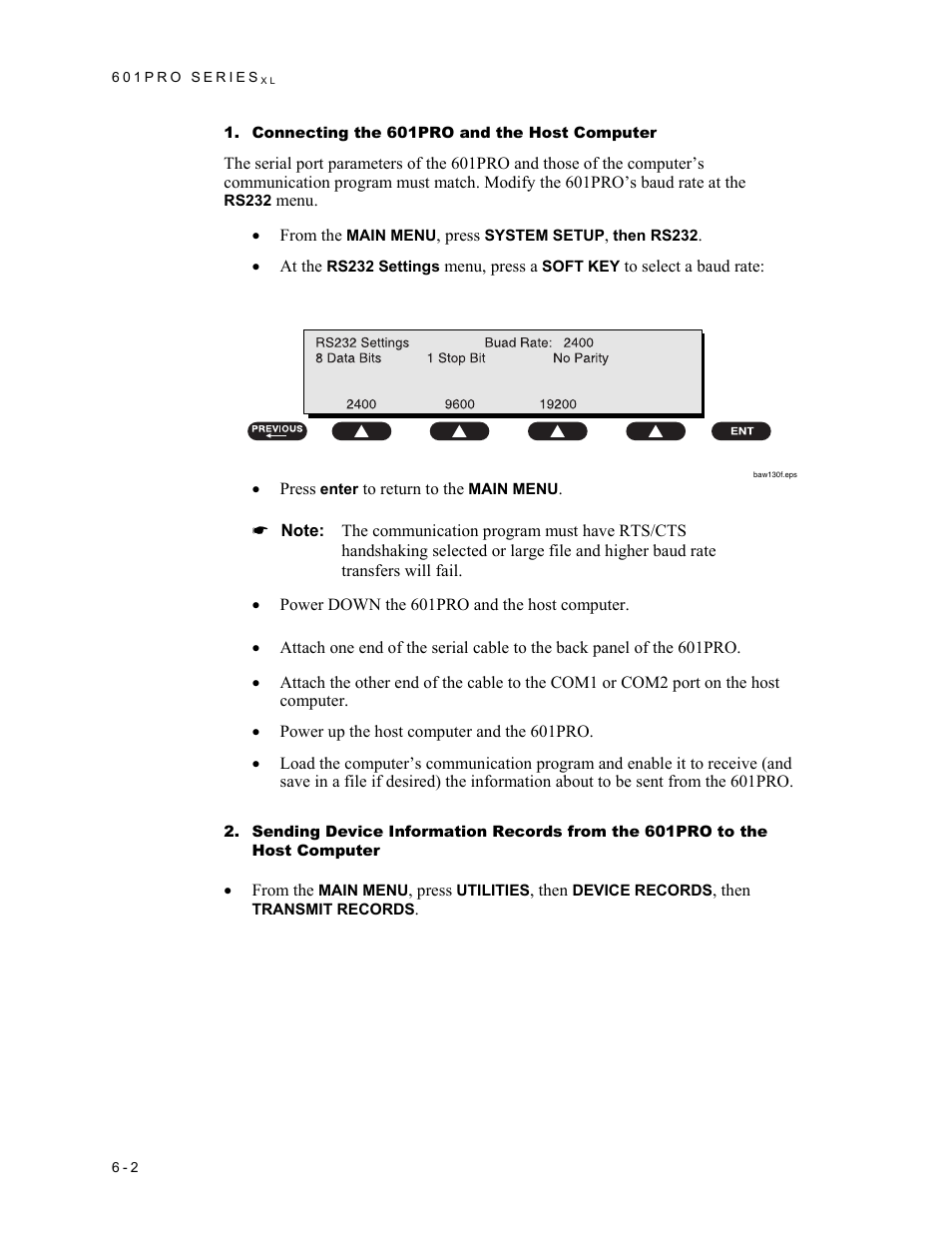 Connecting the 601pro and the host computer | Fluke Biomedical 601PRO XL User Manual | Page 104 / 186