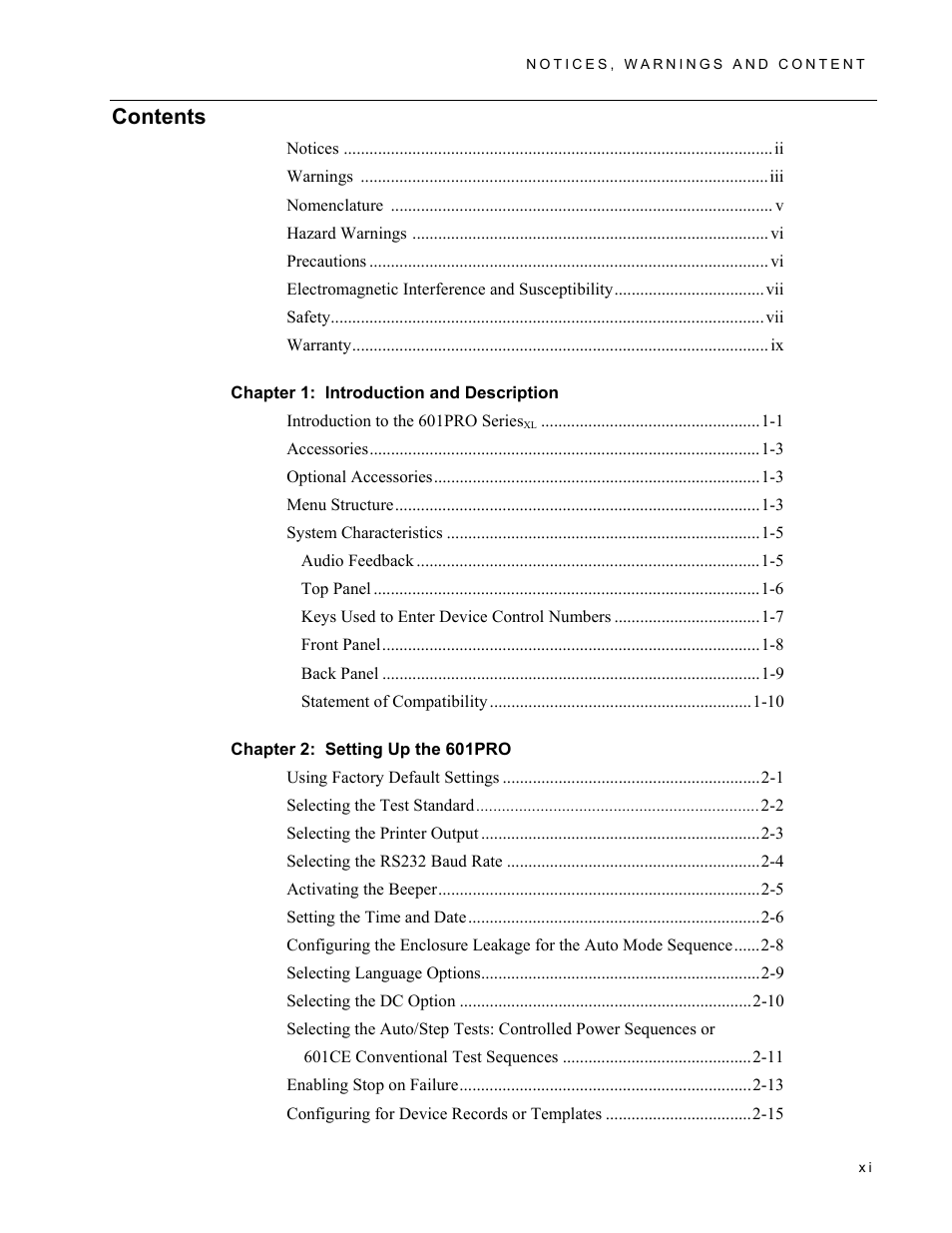Fluke Biomedical 601PRO XL User Manual | Page 11 / 186