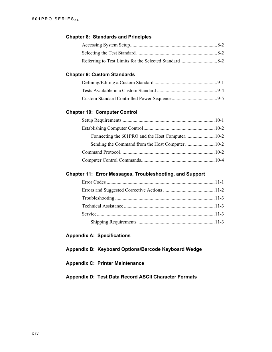 Fluke Biomedical 601PRO XL User Manual | Page 14 / 186