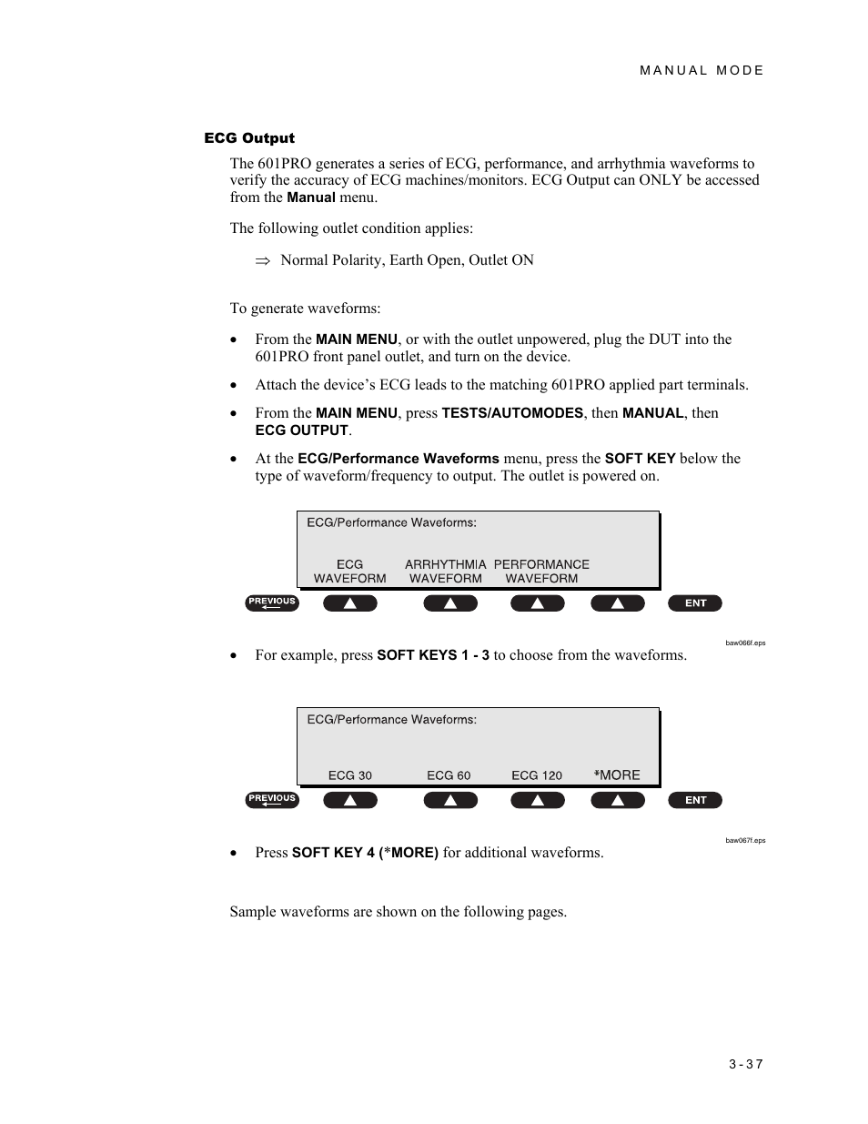 Ecg output | Fluke Biomedical 601PRO XL User Manual | Page 77 / 186